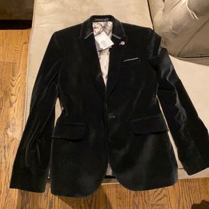 Ted baker velvet jacket size 3 peak lapel blazer